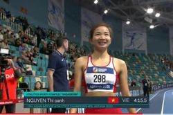 Nguyễn Thị Oanh gây sốc, giành HCV 1500m giải điền kinh trong nhà châu Á