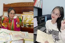 Á hậu Ngọc Hằng khoe loạt huy chương 'khủng', nhỏ mà có võ