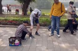 Phạt người đi giày cố tình đeo bám, chèo kéo khách du lịch nước ngoài đánh giày