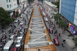 Hình hài cầu vượt chữ C Chùa Bộc - Phạm Ngọc Thạch ra sao sau hơn 1 năm thi công