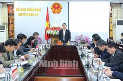 UBND tỉnh làm việc với huyện Hoa Lư về công tác xây dựng huyện NTM nâng cao