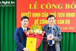 Công bố Quyết định bổ nhiệm Phó Giám đốc Sở Nội vụ Nghệ An