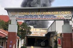 Hải Phòng: Thông tin vụ cháy xưởng sản xuất giày, dép Kim Long