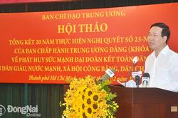 Đại đoàn kết toàn dân tộc quyết định thành bại sự nghiệp xây dựng xã hội chủ nghĩa của Việt Nam