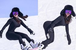 'Hot girl phòng gym' khoe ảnh trượt tuyết lộ body đâu ra đấy
