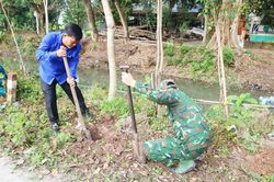 Ra quân thực hiện mô hình 'Đường hoa, xóm đẹp' ở xã Bình Hòa