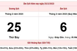 Xem lịch âm hôm nay 25/2: Những khung giờ tốt để xuất hành