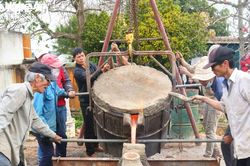 Ngôi chùa ở Nam Đàn tổ chức đúc đại hồng chung nặng 1 tấn