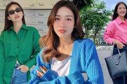 Khả Ngân gợi ý cách diện đồ màu nổi sành điệu, tinh tế