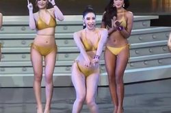 Thí sinh Hoa hậu Hòa bình ở Thái Lan nhảy phản cảm với bikini