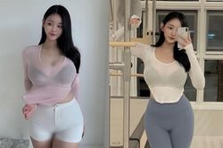 Hot girl mặc đồ bó sát, mỏng dính lộ điểm nhạy cảm phát ngại