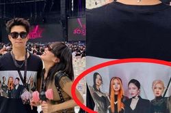 Vợ chồng Diệu Nhi đi xem concert BLACKPINK, netizen thích thú với chiếc áo 'độc lạ' của Anh Tú