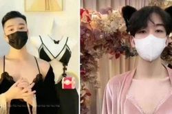 Mặc váy ngủ, áo ngực bán hàng: Dàn mẫu nam Trung Quốc đang tranh việc làm của hội chị em?