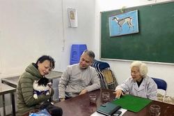Cụ bà 90 tuổi mở phòng châm cứu thú y miễn phí