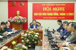 Ban Tuyên giáo Trung ương tổ chức hội nghị báo cáo viên tháng 3/2023