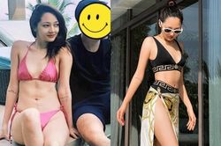 Sau ồn ào 'khóa môi' với phi công, Bảo Anh lần đầu lộ ảnh diện bikini nhưng sao vòng 2 lạ thế này