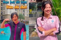 'Kình ngư' Ánh Viên làm cô giáo dạy bơi, gây sốt mạng xã hội