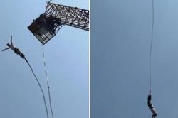 Du khách rơi tự do khi chơi nhảy bungee ở Thái Lan vì dây cáp bị đứt đột ngột