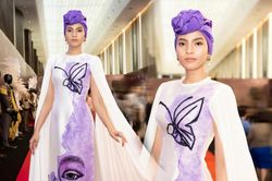 Chẳng cần váy áo lụa là, Trương Thị May quấn khăn turban, diện áo dài nuốt sạch ống kính