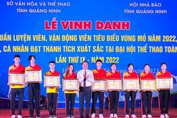 Quảng Ninh vinh danh các huấn luyện viên, vận động viên tiêu biểu năm 2022