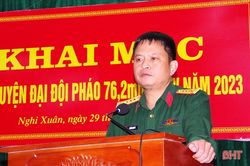 Khai mạc huấn luyện đại đội pháo binh ở Nghi Xuân