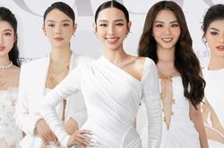 Dàn Hoa - Á hậu đọ sắc, 'mẹ bầu' Minh Hằng tỏa sáng trên thảm đỏ show thời trang