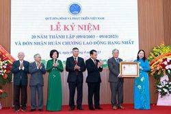 Quỹ Hòa bình và Phát triển Việt Nam kỷ niệm 20 năm Ngày thành lập và đón nhận Huân chương Lao động hạng Nhất