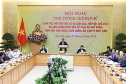 Thủ tướng chủ trì Hội nghị thúc đẩy sản xuất, xuất khẩu lâm, thủy sản