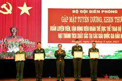 Bộ đội Biên phòng tuyên dương các huấn luyện viên, vận động viên có thành tích xuất sắc