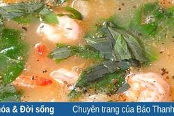 Canh sắn nấu tôm tươi