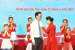 Chủ tịch nước Võ Văn Thưởng dự Lễ phát động Tháng nhân đạo năm 2023 tại Cần Thơ