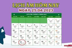 Lịch âm 25/4 – Âm lịch hôm nay 25/4 chính xác nhất - lịch vạn niên 25/4/2023