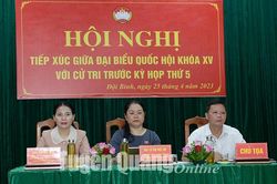 Đoàn đại biểu Quốc hội tỉnh tiếp xúc cử tri xã Đội Bình