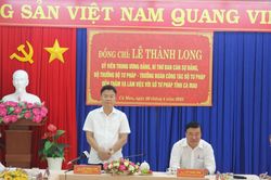 Bộ trưởng Lê Thành Long thăm và làm việc với Sở Tư pháp, Cục THADS tỉnh Cà Mau