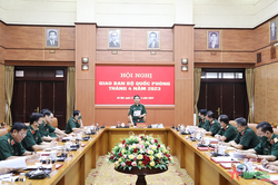 Đại tướng Phan Văn Giang chủ trì Hội nghị giao ban Bộ Quốc phòng tháng 4-2023