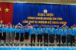 Đại hội điểm công đoàn huyện Tri Tôn thành công tốt đẹp