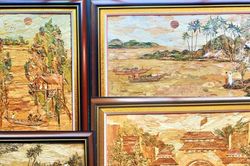 Mộc mạc tranh vỏ tràm Miệt Thứ