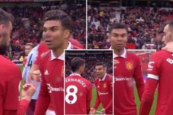 Casemiro tức giận mắng Bruno Fernandes suýt hại MU phút cuối