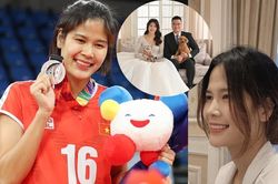 Chân dài bóng chuyền Việt Nam chắn bóng siêu đỉnh, hạnh phúc viên mãn cùng chồng soái ca cao trên 1m9