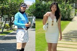 Ái nữ xinh đẹp đọ dáng với hoa khôi bóng chuyền Kim Huệ, hai mẹ con 'mười phân vẹn mười'