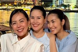 Hà Tăng khoe nhan sắc nổi bật khi tụ họp bên hội bạn thân