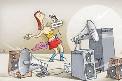 Bức tranh 'giải trí' loi nhoi sắc màu...