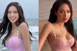 Lại 'đụng hàng' áo tắm với đàn chị Thùy Tiên, Hoa hậu Thanh Thủy có được khen như lần đầu?
