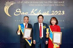 Agribank giành 'cú đúp' tại giải thưởng Sao Khuê 2023
