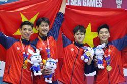 Đội tuyển bơi Việt Nam thi đấu xuất sắc, bảo vệ thành công HCV SEA Games