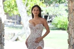 Lý do Hoa hậu Pia Wurtzbach mặc váy cưới xuyên thấu xẻ cao