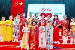 Vĩnh Phúc: Rực rỡ sắc màu tại Lễ hội Áo dài trẻ em thành phố Vĩnh Yên lần thứ I
