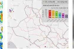 An Giang cảnh báo mưa giông chiều tối 14/5/2023