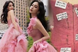 Angelababy phải 'bóp váy' gần 12cm mới vừa vòng eo