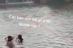 Thông tin hai cô gái tắm ở hồ Gươm là không chính xác